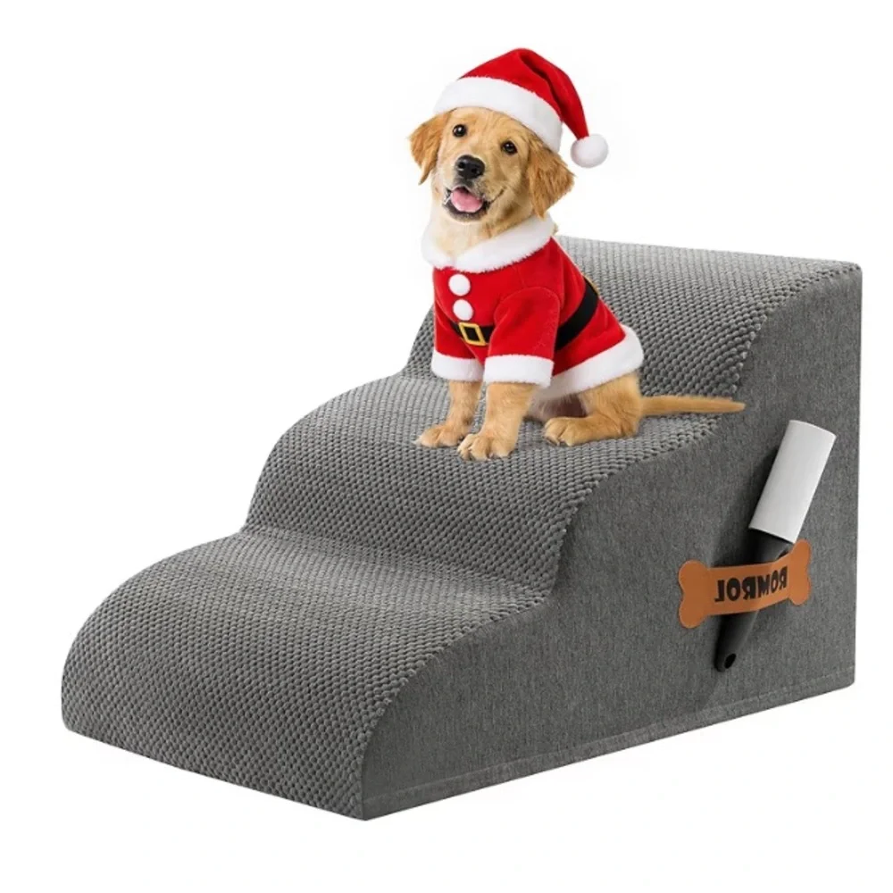 Gray Pet Stair Ramp - Neutral Gray Home Accent